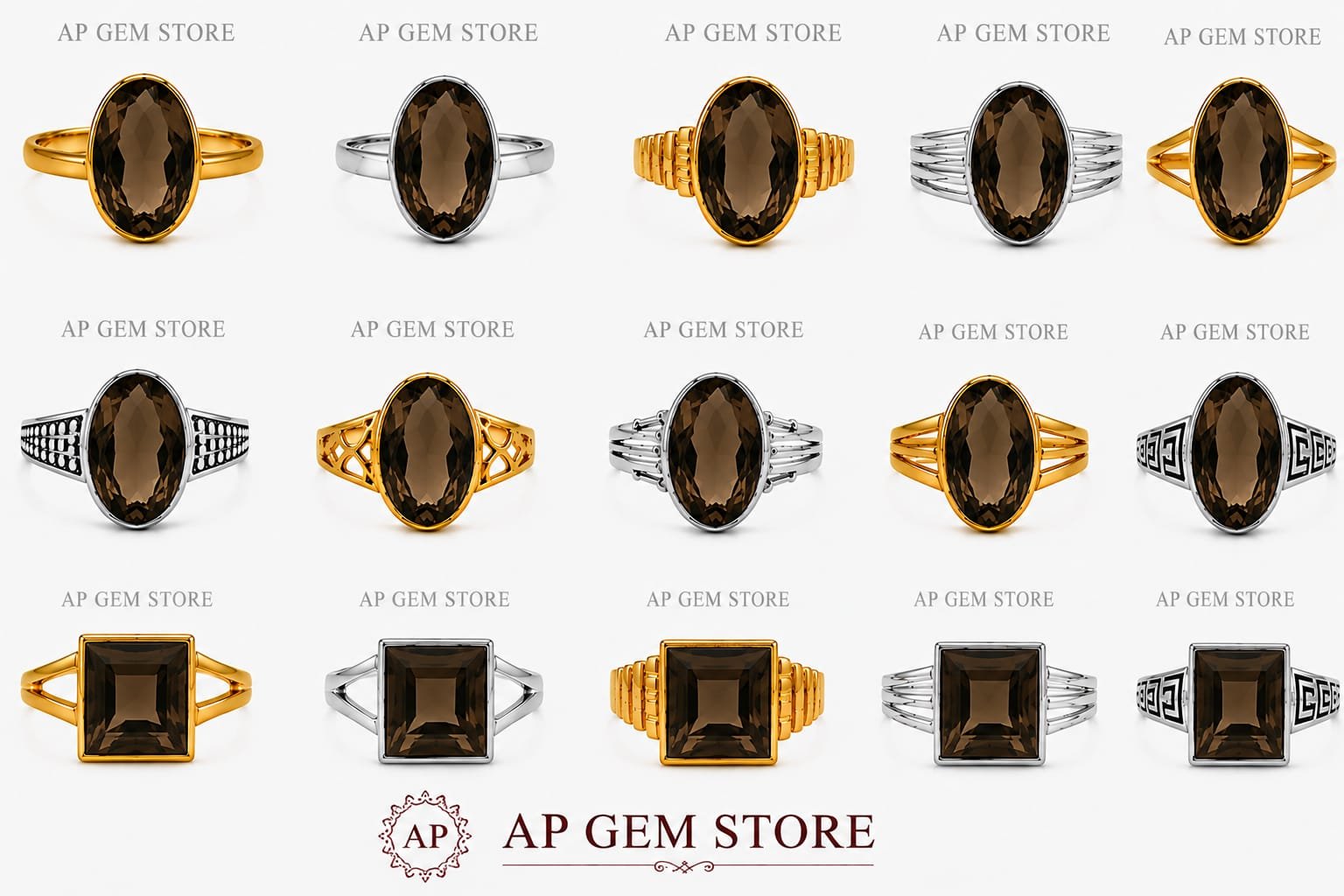 Smoky Quartz Rings